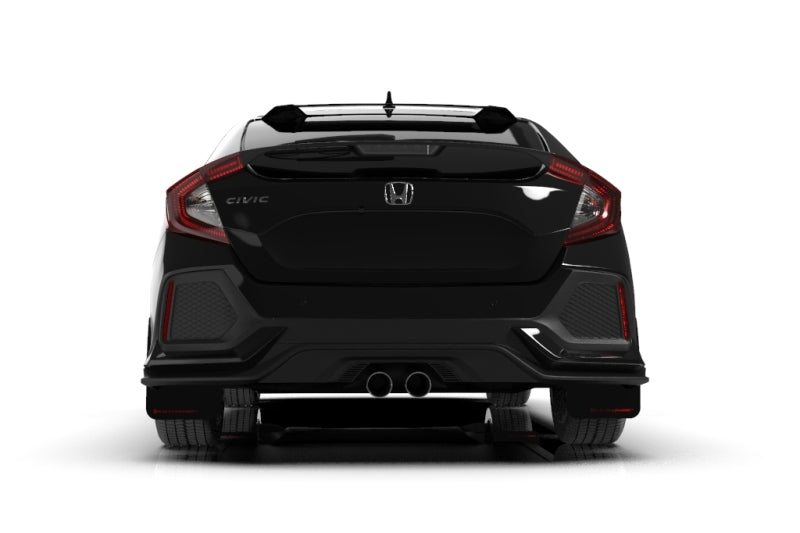 Rally Armor 17-19 Honda Civic Sport/Sport Touring Black UR Mud Flap w/Red Logo