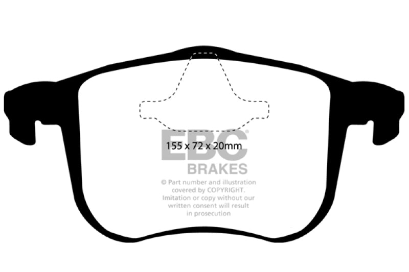 EBC 06-11 Saab 9-3 2.0 Turbo (Aero) Yellowstuff Front Brake Pads