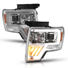 Load image into Gallery viewer, ANZO 2009-2014 Ford F-150 Projector Headlight Chrome Amber