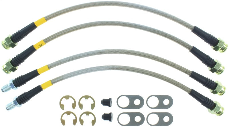 StopTech 08-10 Mitsubishi Lancer Ralliart Stainless Steel Rear Brake Lines