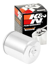 Load image into Gallery viewer, K&amp;N Harley Davidson / Buell 3in OD x 4.063in H Chrome Oil Filter