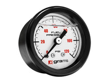 Load image into Gallery viewer, Grams Performance Universal 0-120 PSI Fuel Pressure Guage - White Face