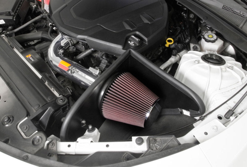 K&N 16-17 Chevy Camaro 3.6L Silver Typhoon Short Ram Intake