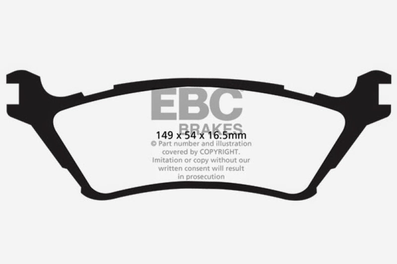 EBC 15+ Ford F150 2.7 Twin Turbo (2WD) Greenstuff Rear Brake Pads