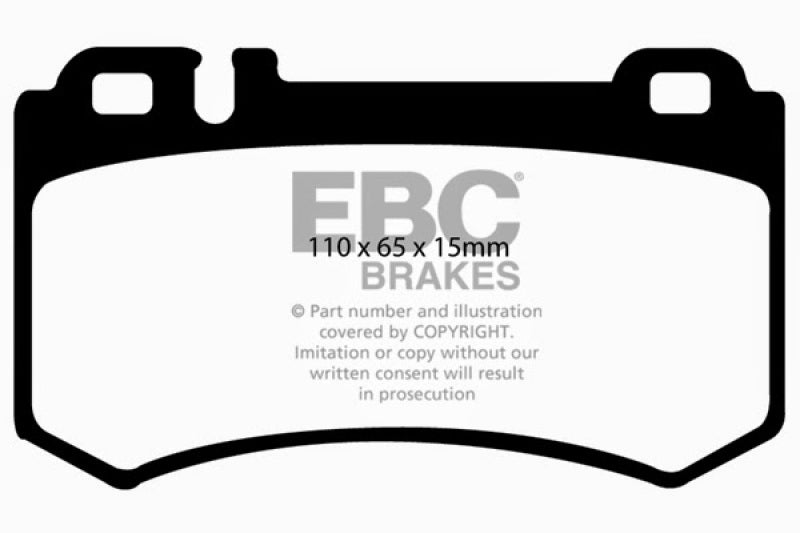 EBC 03-06 Mercedes-Benz CL55 AMG 5.4 Supercharged Redstuff Rear Brake Pads