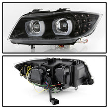 Load image into Gallery viewer, Spyder 09-12 BMW E90 3-Series 4DR Projector Headlights Halogen - LED - Black - PRO-YD-BMWE9009-BK