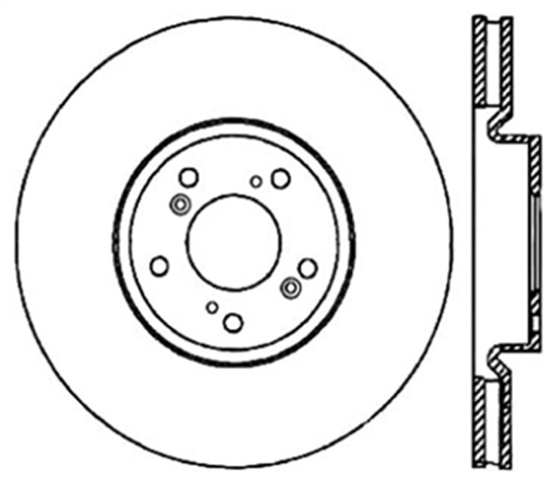 StopTech 04-08 Acura TL (Brembo Caliber) SportStop Slotted &amp; Drilled Left Front Rotor