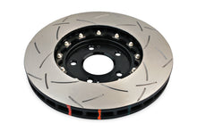 Load image into Gallery viewer, DBA 03-05 Evo 8/9 Front Slotted 5000 Series 2 Piece Rotor Assembled w/ Black Hat