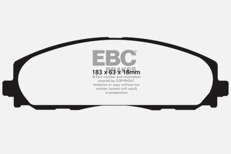 EBC 12+ Chrysler Town & Country 3.6 Yellowstuff Front Brake Pads