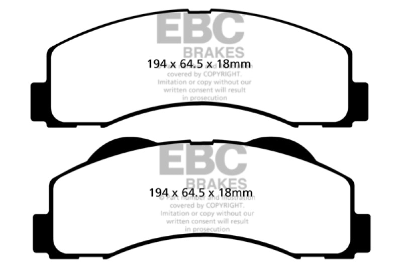 EBC 15+ Ford Expedition 3.5 Twin Turbo 2WD Extra Duty Front Brake Pads