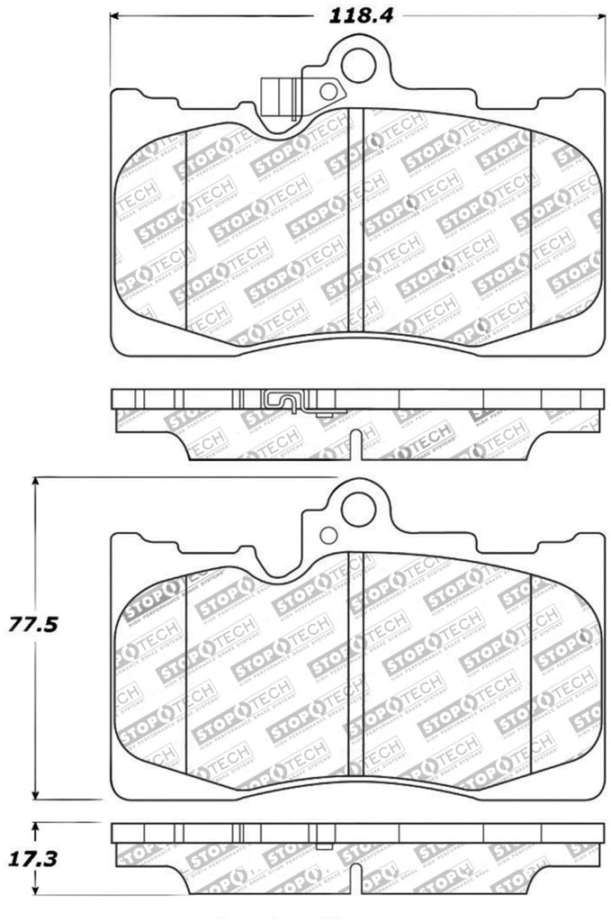 StopTech Performance 06 Lexus GS300/430 / 07-08 GS350 / 06-08 IS350 Front Brake Pads