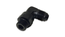 Load image into Gallery viewer, Vibrant -12AN Male Flare to Male -12AN ORB Swivel 90 Degree Adapter Fitting - Anodized Black