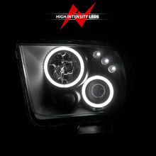 Load image into Gallery viewer, ANZO 2005-2009 Ford Mustang Projector Headlights w/ Halo Black