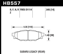 Load image into Gallery viewer, Hawk 08 WRX Rear Performance Ceramic Street Brake Pads