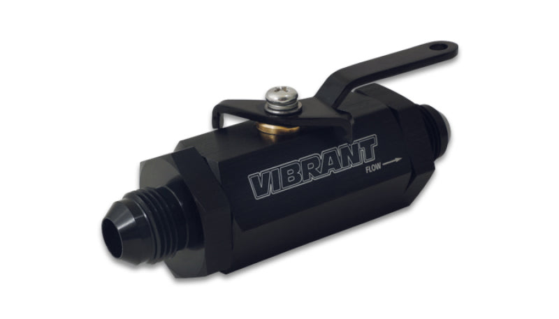 Vibrant -10AN to -10AN Male Shut Off Valve - Black