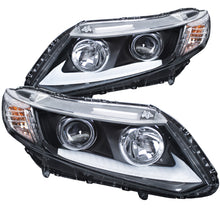 Load image into Gallery viewer, ANZO 2012-2015 Honda Civic Projector Headlights w/ U-Bar Chrome