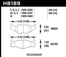 Load image into Gallery viewer, Hawk Blue 9012 Brake Pads Volkswagen